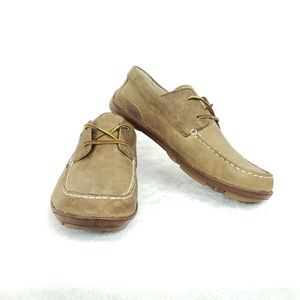 Olukai MANO Size 9.5 Brown Leather Boat Shoes